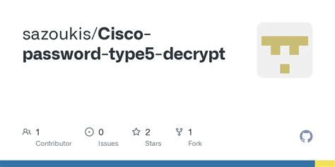 An offline Cisco Password Hashing Tool for Cisco IOS, IOS-XE and NX-OS. . Cisco type 5 password decrypt github